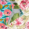 Decor Fabric Cotton Twill painted flowers  – pink/turquoise,  thumbnail number 5