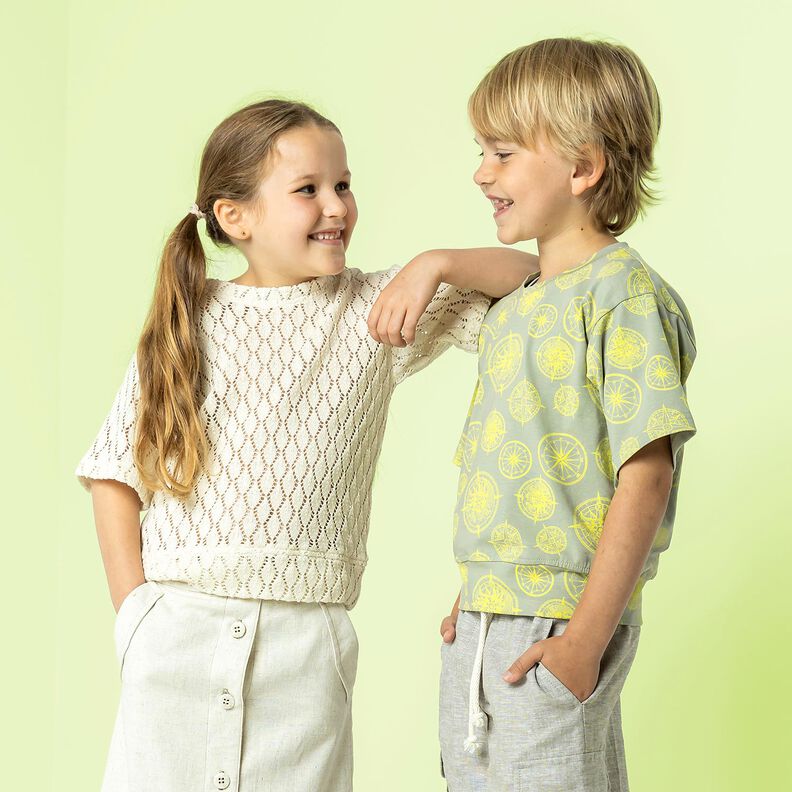 Knit Fabric Crochette – offwhite, image number 6