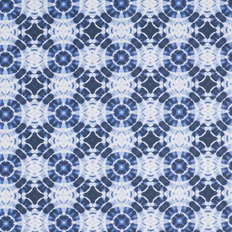 Decor Fabric Canvas Batique Circles – indigo/white, image number 1