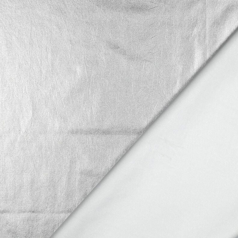 Cotton Poplin Foil-finished Plain – metallic silver, image number 3