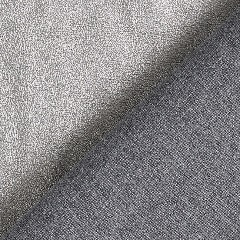 Imitation Leather Metallic Shine – antique silver metallic,  image number 3