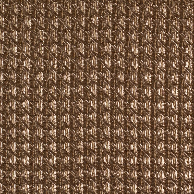 Cloqué Glitter houndstooth – medium brown, image number 1