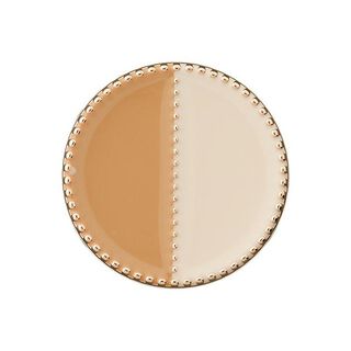 Metal Polyester Shank Button [ Ø23 mm ] – light brown/offwhite, 
