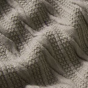 Knit Cloqué Cable-knit print – silk grey, 