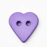 Heart-shaped button [Ø 15 mm] – lavender,  thumbnail number 1