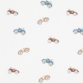 GOTS Cotton Jersey Retro toy cars Digital Print – ivory, 