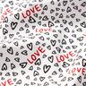 Cotton Cretonne Love – white/black,  thumbnail number 2