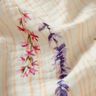 Double Gauze/Muslin Spring flowers – offwhite/peach orange,  thumbnail number 2