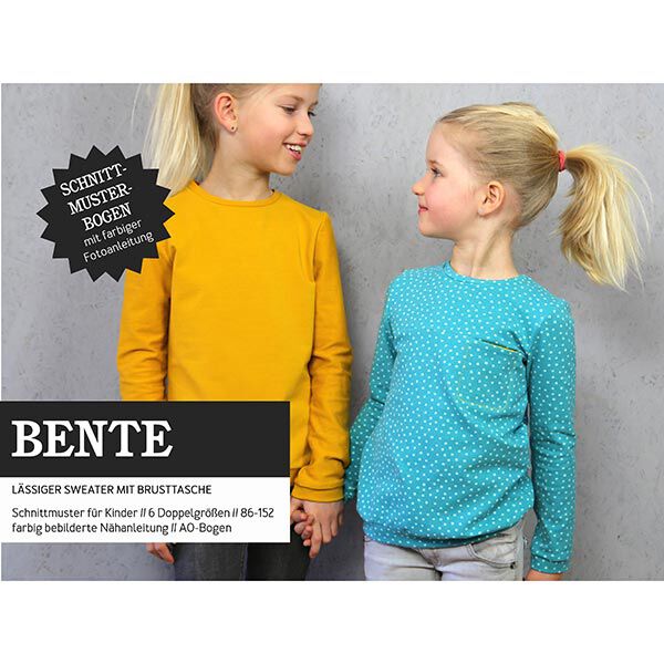 BENTE - jumper with breast pocket, for children, Studio Schnittreif  | 86 - 152,  image number 1