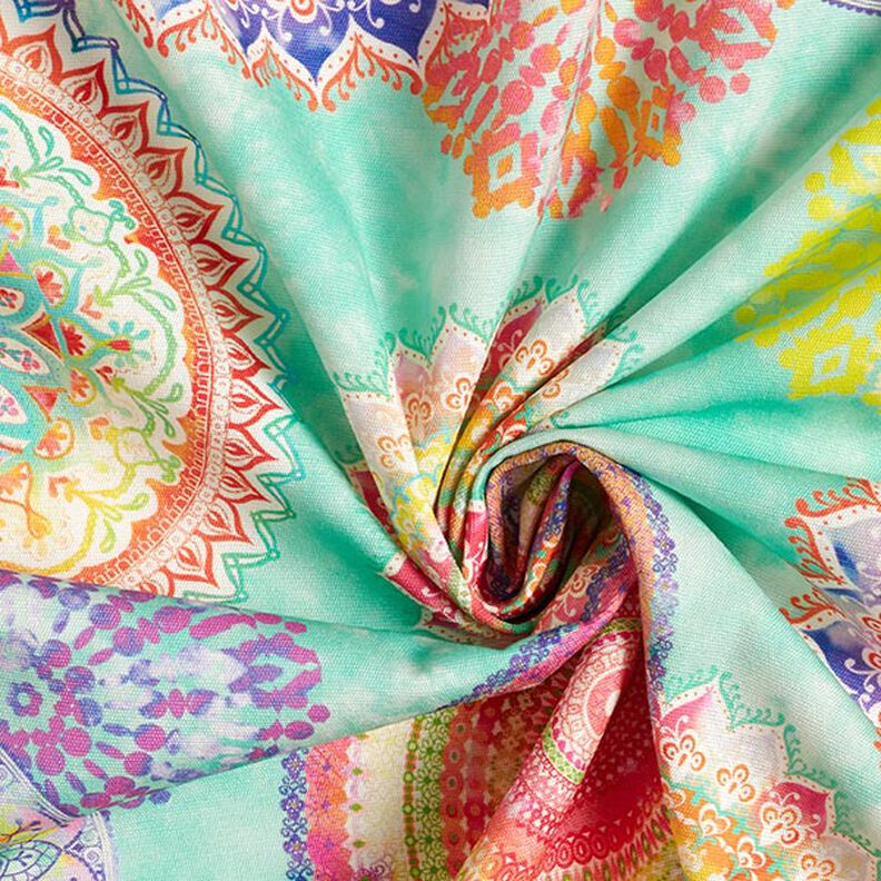 Outdoor Fabric Canvas Mandala – mint,  image number 3