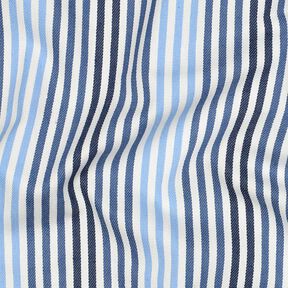Denim Cotton Blend Stripes| Poppy Fabrics – denim blue/offwhite, 