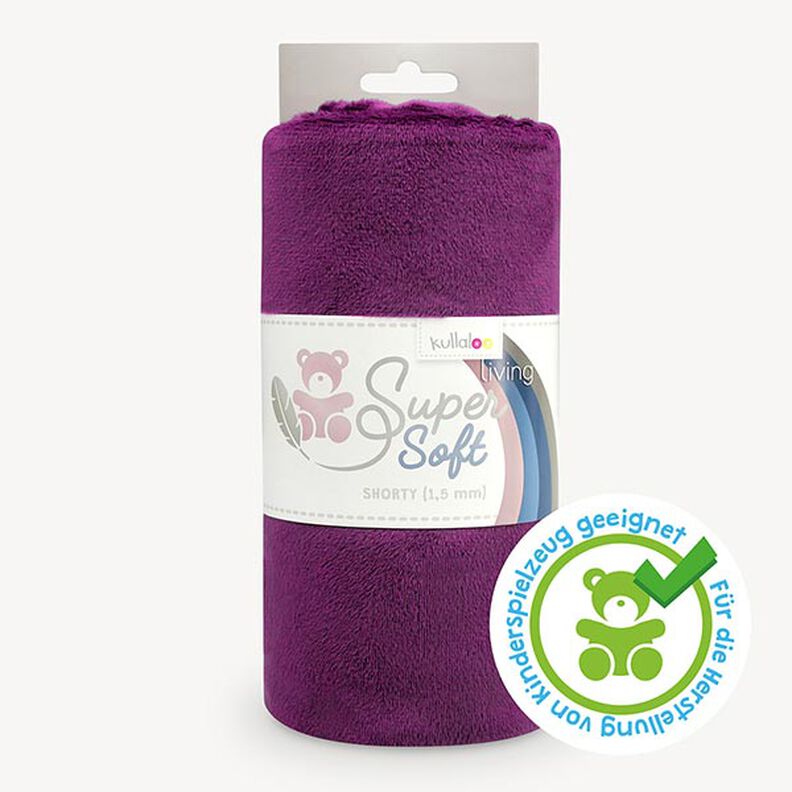 SHORTY Velour [1 m x 0,75 m | Pile: 1,5 mm] - aubergine | Kullaloo,  image number 1