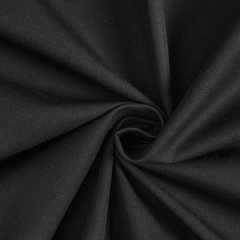 Plain medium stretch trouser fabric – black,  image number 1