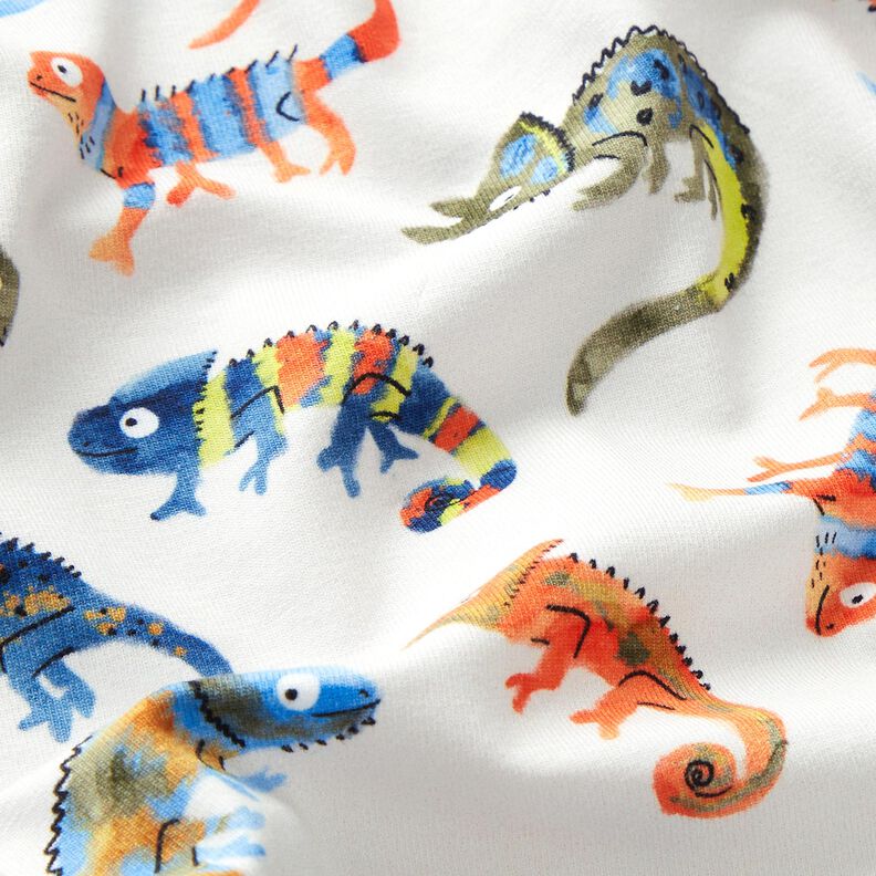 Cotton Jersey cheeky chameleons Digital Print | by Poppy – offwhite,  image number 2