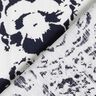 Viscose Linen Blend abstract flowers – white/midnight blue,  thumbnail number 4