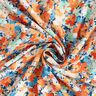 viscose fabric speckled flowers – terracotta/blue,  thumbnail number 3