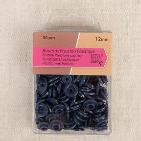 Press Fasteners [ 30 pieces / Ø12 mm   ] – navy blue, 