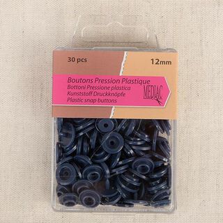 Press Fasteners [ 30 pieces / Ø12 mm   ] – navy blue, 