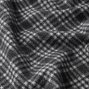 Coating knit stretch check – light grey/black, 