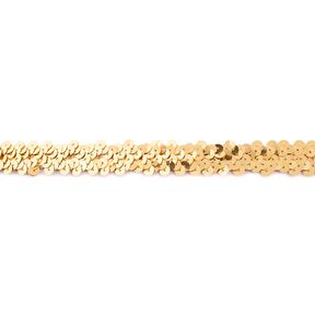 Elasticated Sequinned Trimming [20 mm] – metallic gold, 