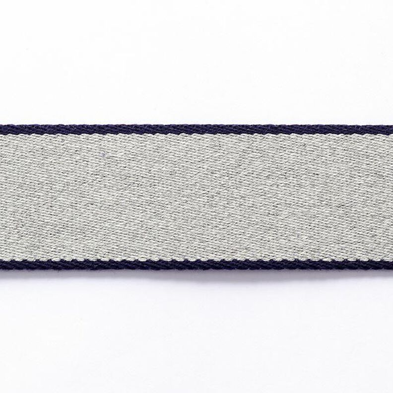 Belt Webbing  [ 3,5 cm ] – navy blue/grey,  image number 1