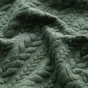 Cabled Cloque Jacquard Jersey – dark green, 