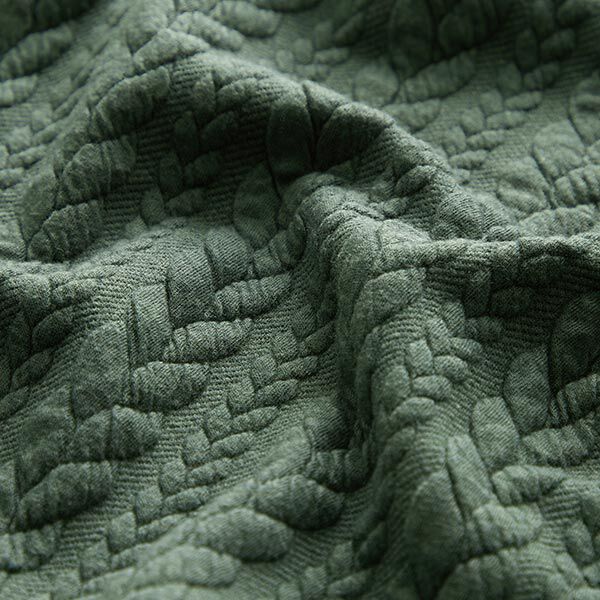 Cabled Cloque Jacquard Jersey – dark green,  image number 2