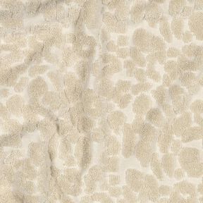 Towelling Fabric Stretch leopard print  – sand, 