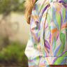 Sateen Leaves digital print| Poppy Fabrics – cream/light green,  thumbnail number 6