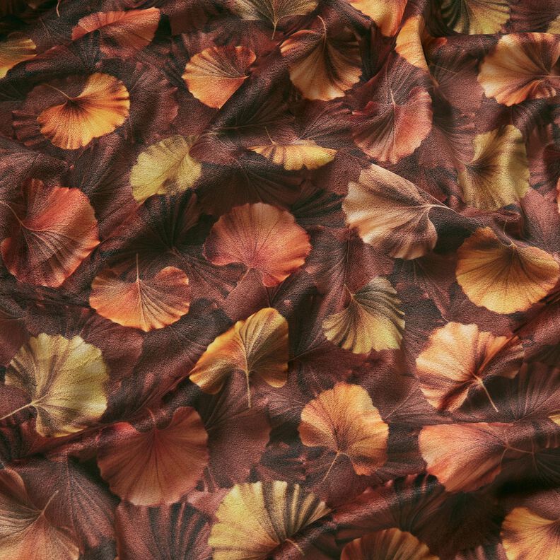 Decor Velvet autumnal ginkgo – bronze,  image number 2