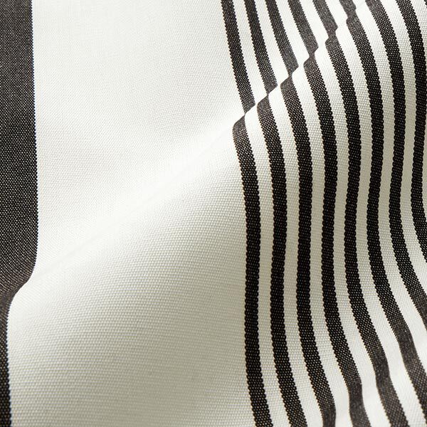 Outdoor Fabric Canvas Fine Stripe Mix – black/white,  image number 2