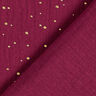 Scattered Gold Polka Dots Cotton Muslin – burgundy/gold,  thumbnail number 4