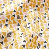 Cotton Cretonne Mini triangles – light pink/curry yellow,  thumbnail number 2