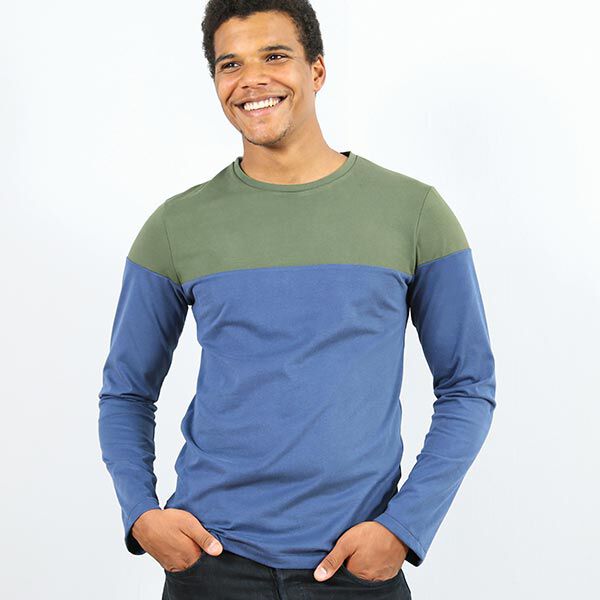 HERR LEVI Long-Sleeved Top with Colour Blocking | Studio Schnittreif | S-XXL,  image number 3