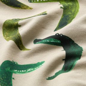 French Terry cheeky crocodile Digital Print – anemone, 
