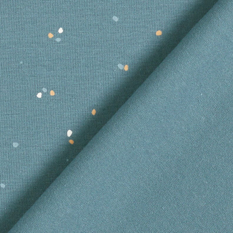 Cotton Jersey irregular blobs – denim blue, image number 4