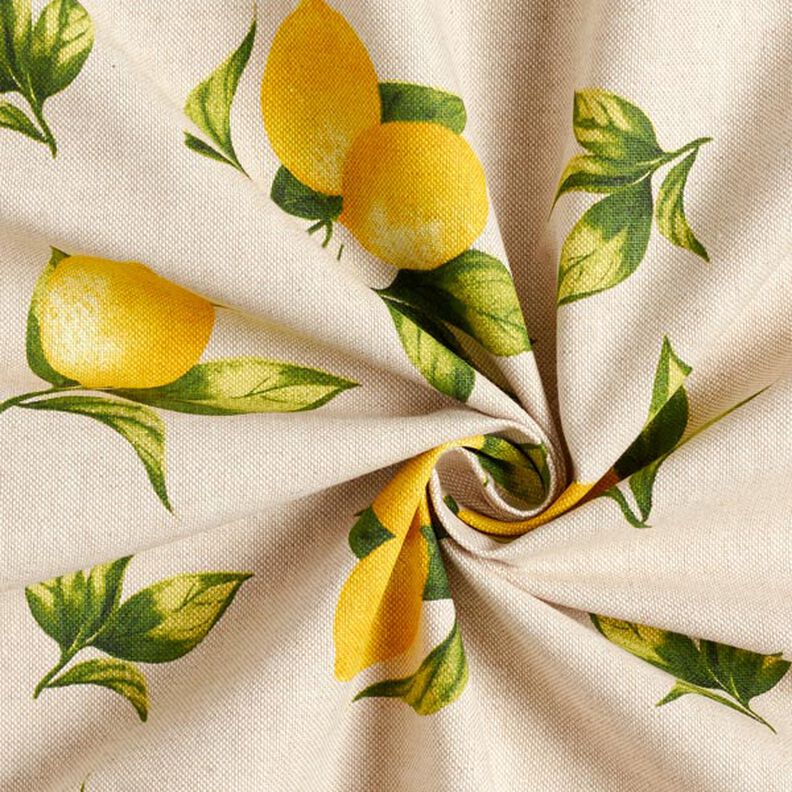 Half Panama Decor Fabric Lemons – natural,  image number 3