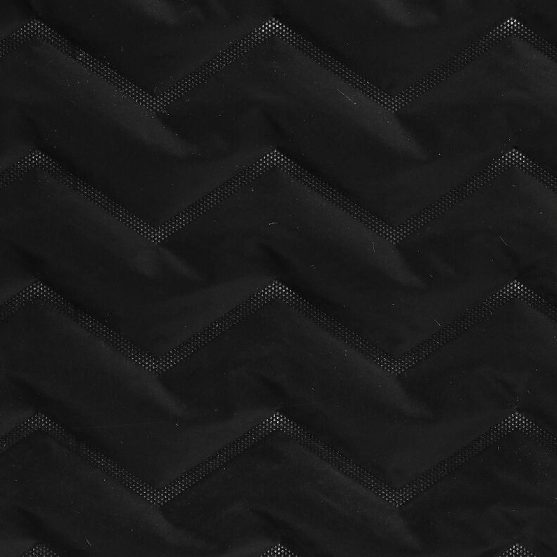 Quilted Fabric Peachskin Chevron | Katia Fabrics – black, image number 1