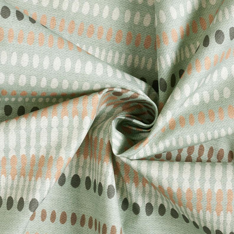 Outdoor Fabric Canvas dots – eucalyptus/light brown,  image number 3