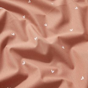 Cotton Poplin tender hearts – copper, 