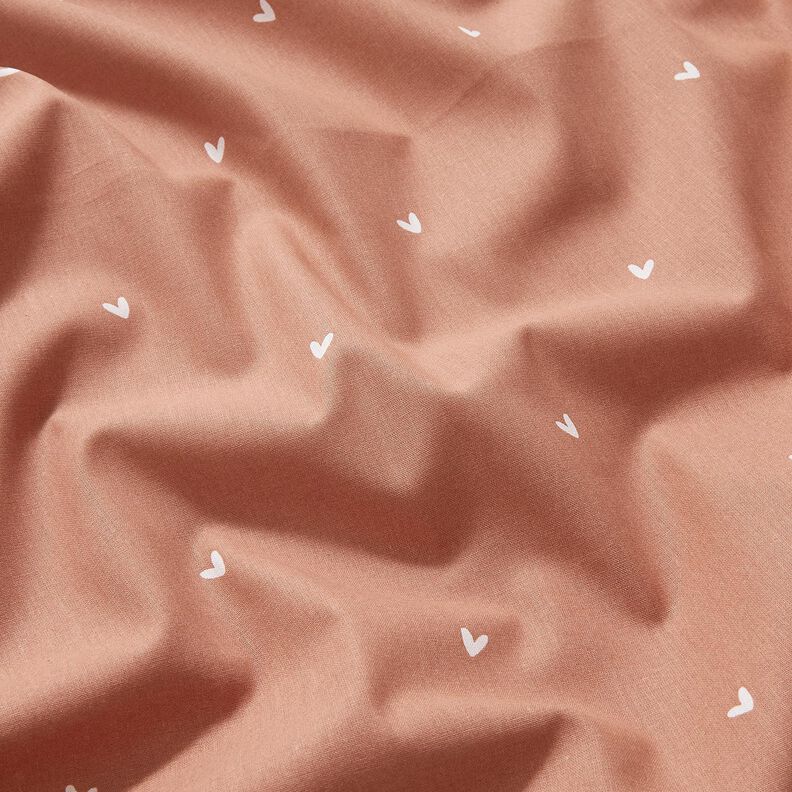 Cotton Poplin tender hearts – copper,  image number 2