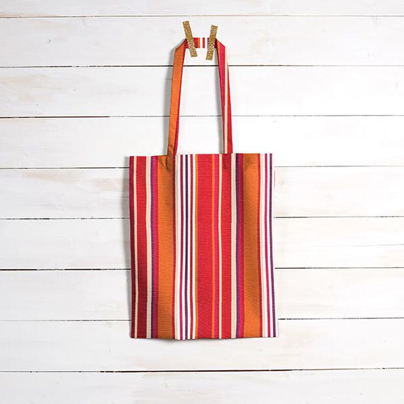 awning fabric Blurred Stripes – coral/berry,  image number 8