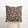 Decor Fabric Half Panama abstract dogs – dark brown/natural,  thumbnail number 6