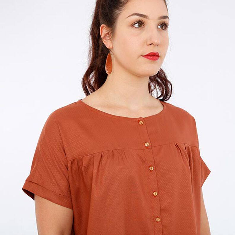 FRAU SUZY - loose short-sleeved blouse with ruffles, Studio Schnittreif  | XS -  XXL,  image number 7