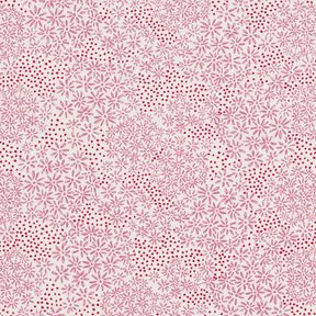 Cotton Poplin flower seeds – white/pastel violet, 