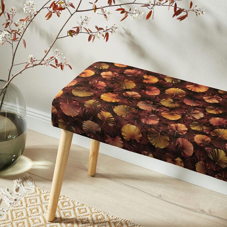 Decor Velvet autumnal ginkgo – bronze,  image number 5