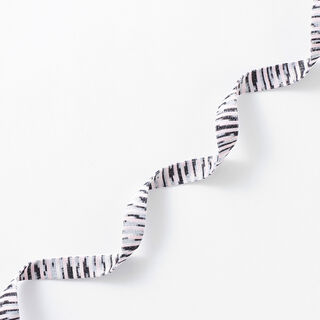 Knitted Trim  Mottled Stripes [13 mm] – black/pink, 