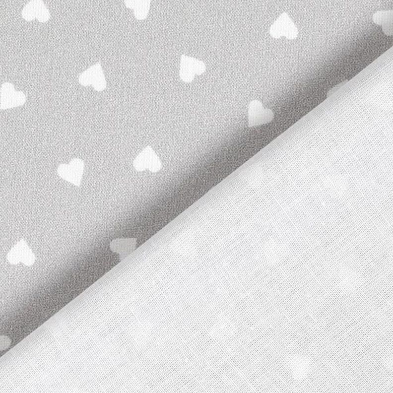 Scattered hearts organic cotton poplin – light grey,  image number 4