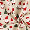 Decorative fabric half Panama cheerful Santa Clauses – natural,  thumbnail number 3