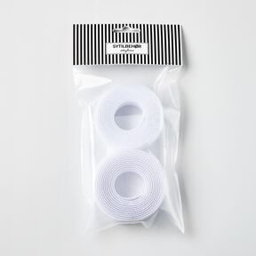 Velcro tape set [2 x 2m | 30 mm] – white, 